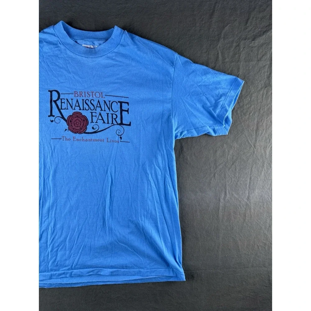 Vintage 80s Bristol Renaissance Faire Hanes Fifty Fifty USA T-Shirt XL